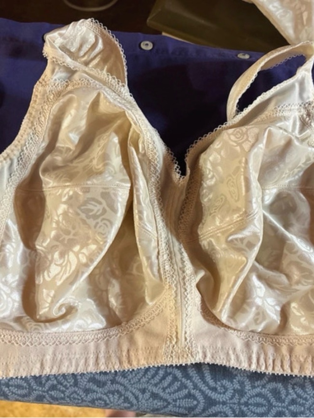 Playtex Cream Lace-Trim Unlined Bra